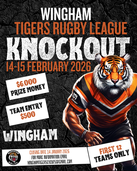 Wingham Tigers Announce 2026 Rugby League Knockout Gala — The Biggest Event in the Region!